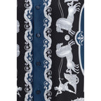 Versace Blue Silk Pattern Shirt