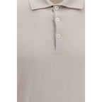 Brunello Cucinelli Beige Cotton Polo Shirt