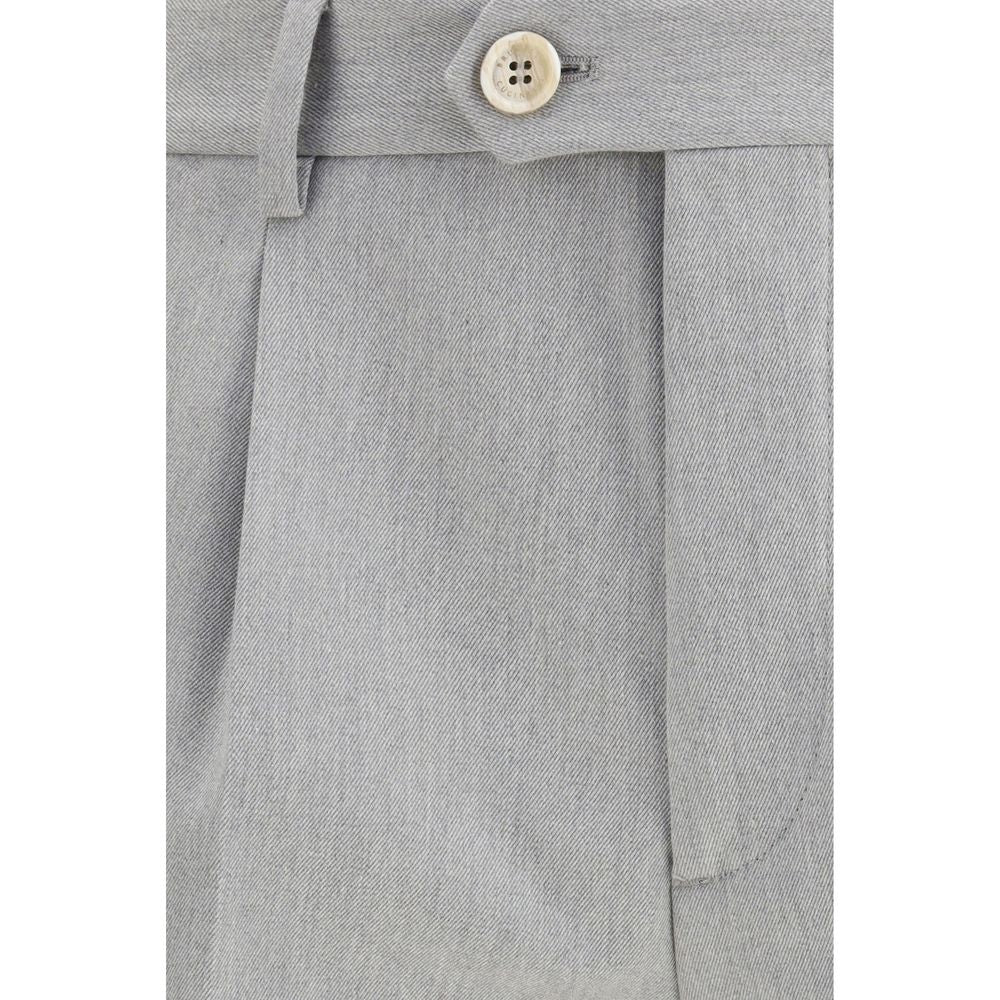 Brunello Cucinelli Gray Wool Casual Pants