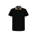 Burberry Black Cotton Polo Shirt