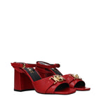 Versace Red Leather Platform Sandals