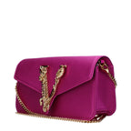 Versace Pink Satin Clutch Bag