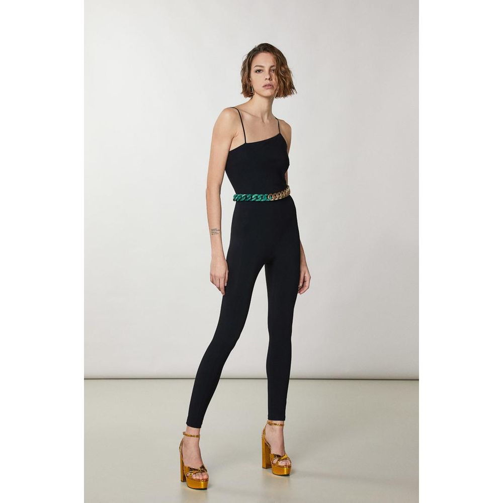 Patrizia Pepe Black Nylon Jumpsuit