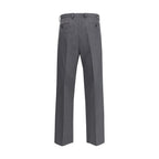 Prada Gray Fleece Wool Dress Pants