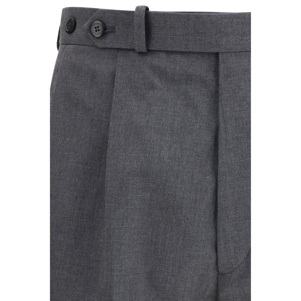 Prada Gray Fleece Wool Dress Pants