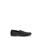 Prada Black Calf Leather Bos Taurus Slip-On Loafers