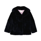 Alberta Ferretti Blue Rabbit Fur Coat