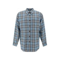 Ami Paris Blue Virgin Wool Pattern Shirt