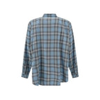 Ami Paris Blue Virgin Wool Pattern Shirt