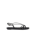 Prada Black Calfskin Strap-On Sandals