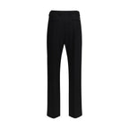 Valentino Black Fleece Wool Dress Pants
