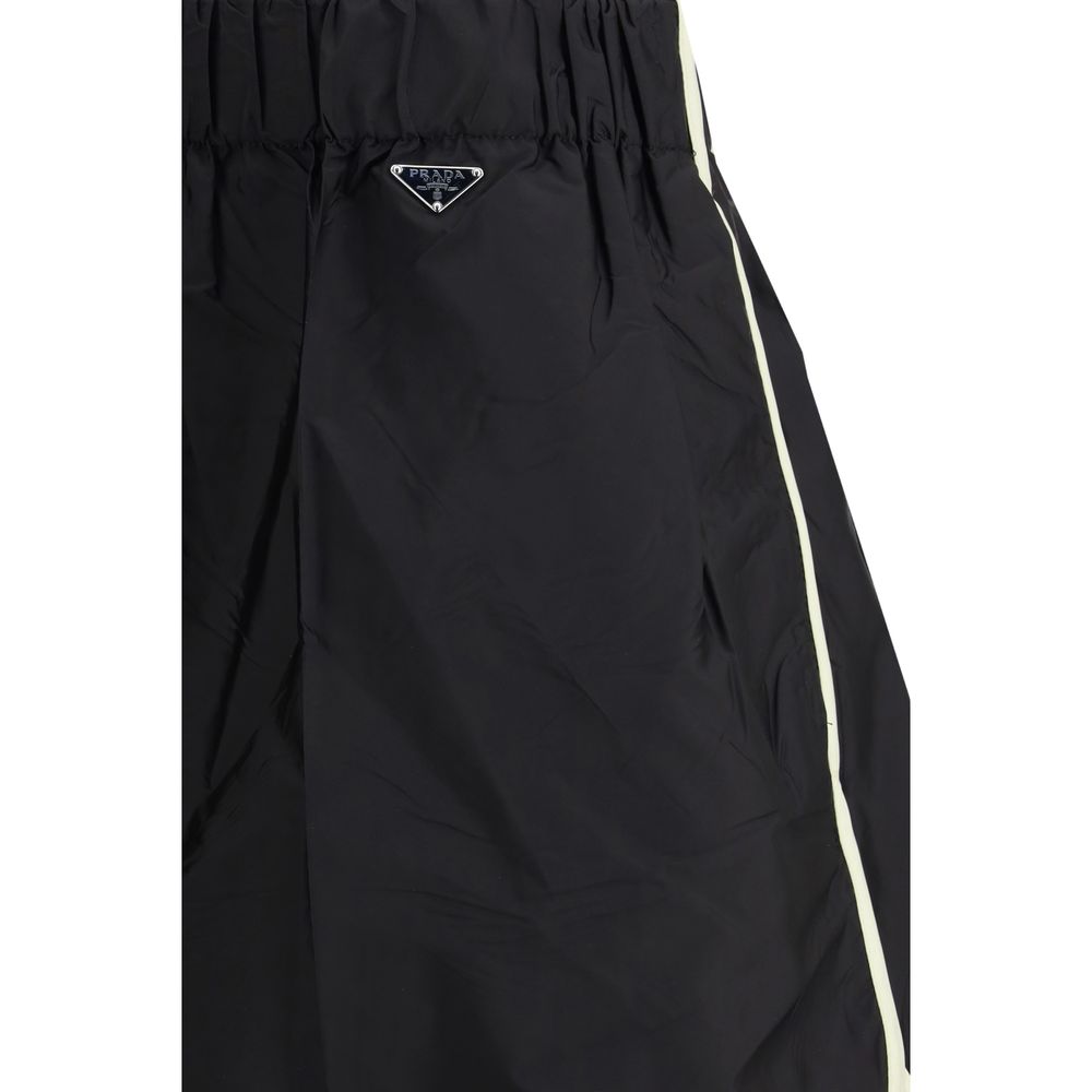 Prada Black Recycled Polyamide Bermuda Shorts