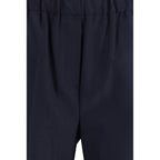 Max Mara Blue Wool Casual Pants