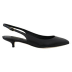 Dolce & Gabbana Black Leather High Heel Pumps