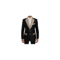 Dolce & Gabbana Black Silk Two-Piece Suit