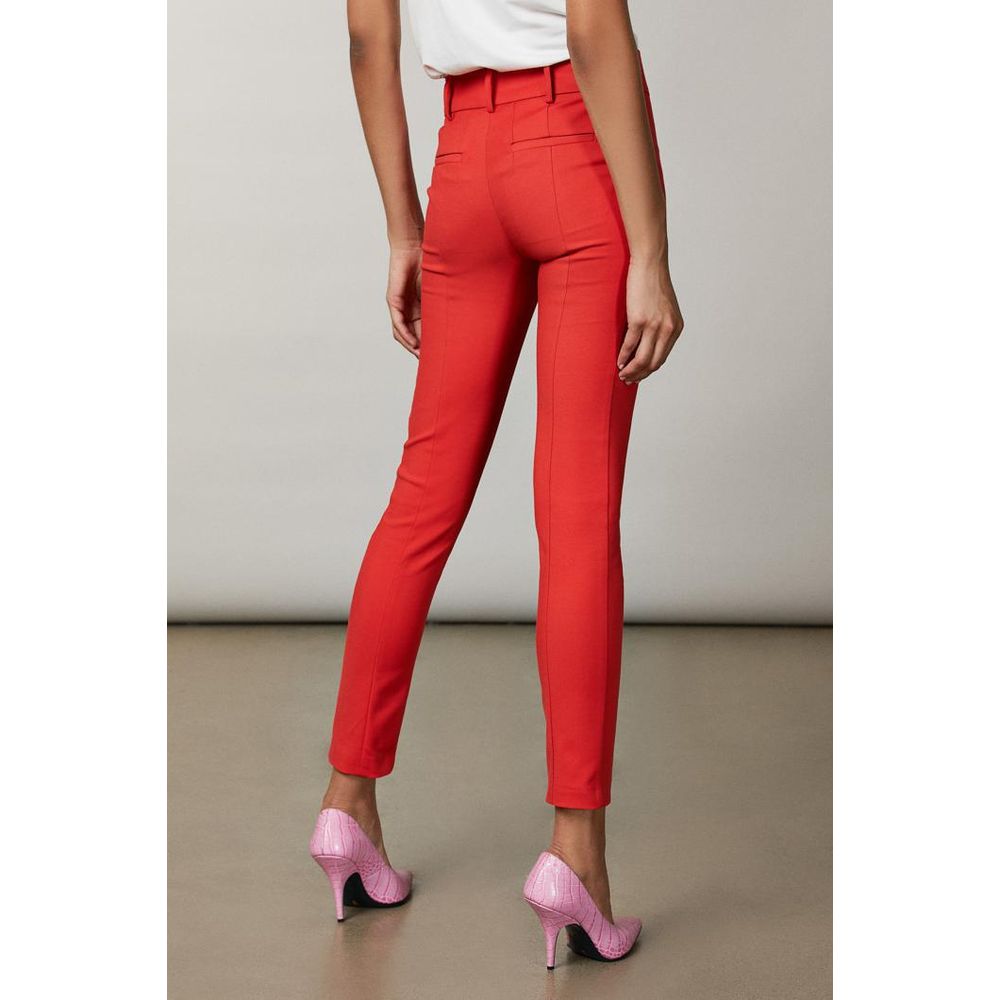 Patrizia Pepe Red Cotton Casual Pants