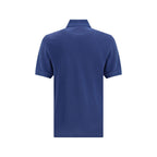 Brunello Cucinelli Blue Cotton Polo Shirt