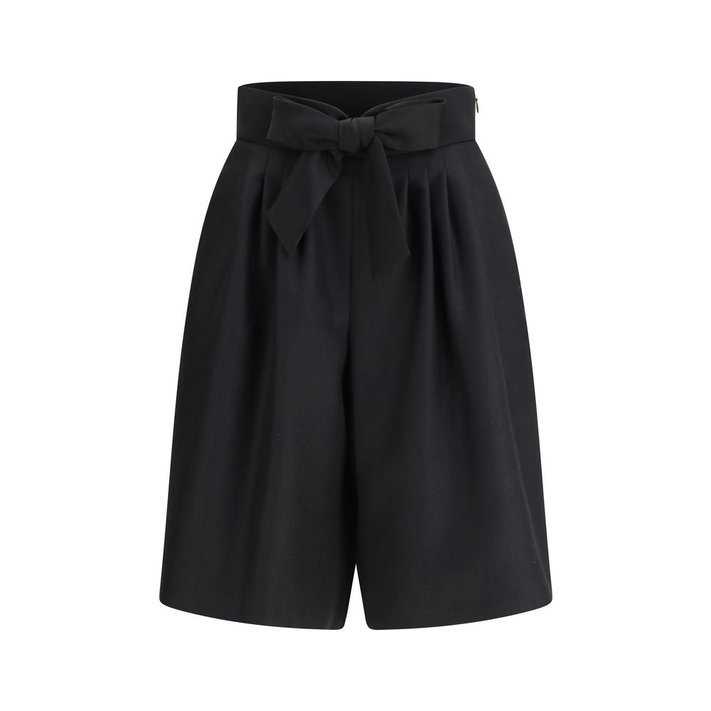 Valentino Black Wool Bermuda Shorts