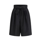 Valentino Black Wool Bermuda Shorts