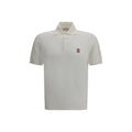 Brunello Cucinelli White Cotton Polo Shirt