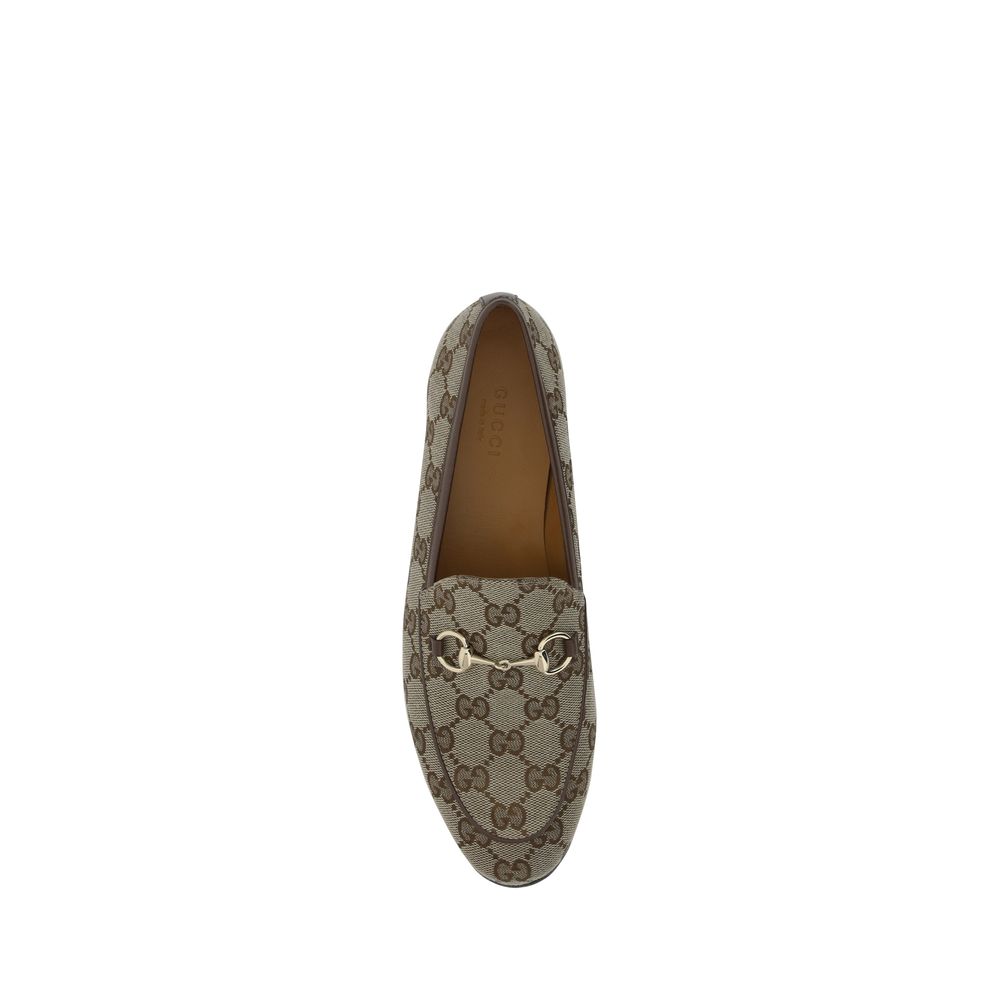Gucci Beige Polyamide Slip-On Loafers