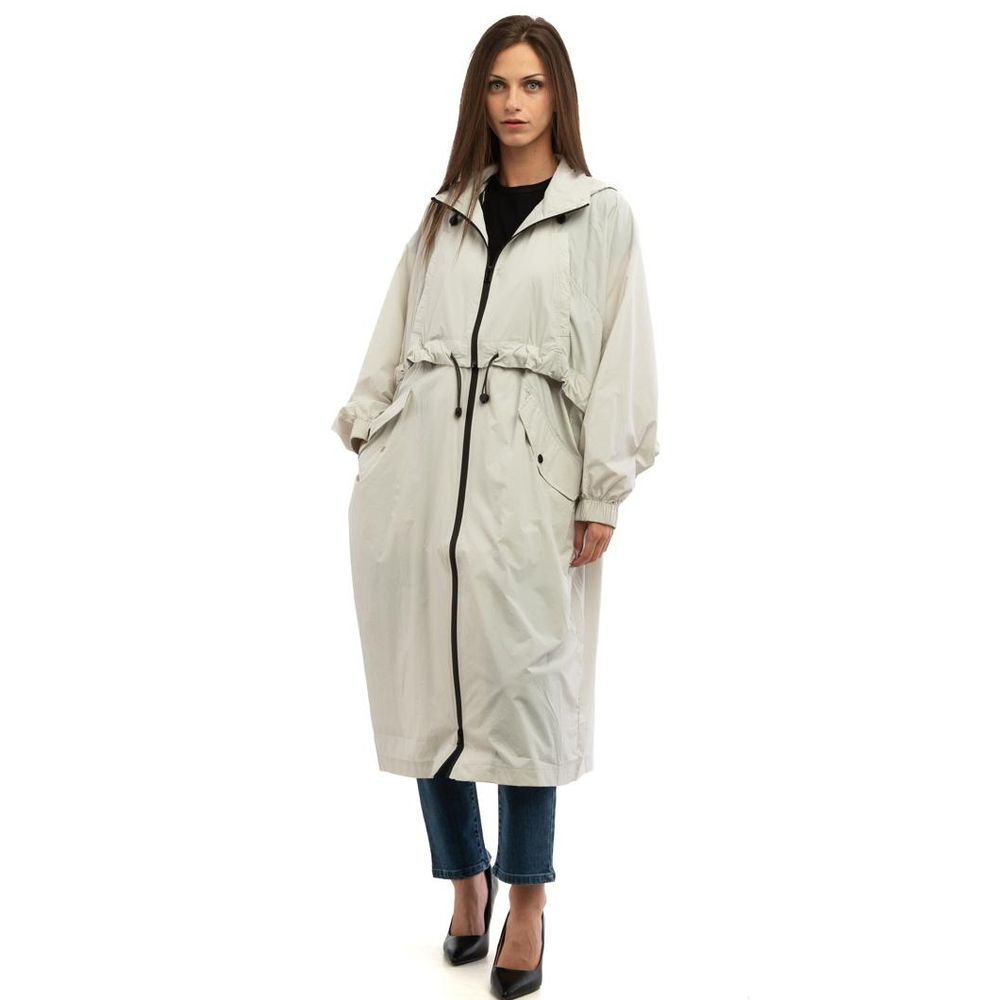 Patrizia Pepe Gray Polyamide Full-Length Jacket