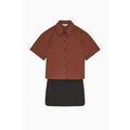 Patrizia Pepe Bicolor Polyester Shortsleeve Shirt