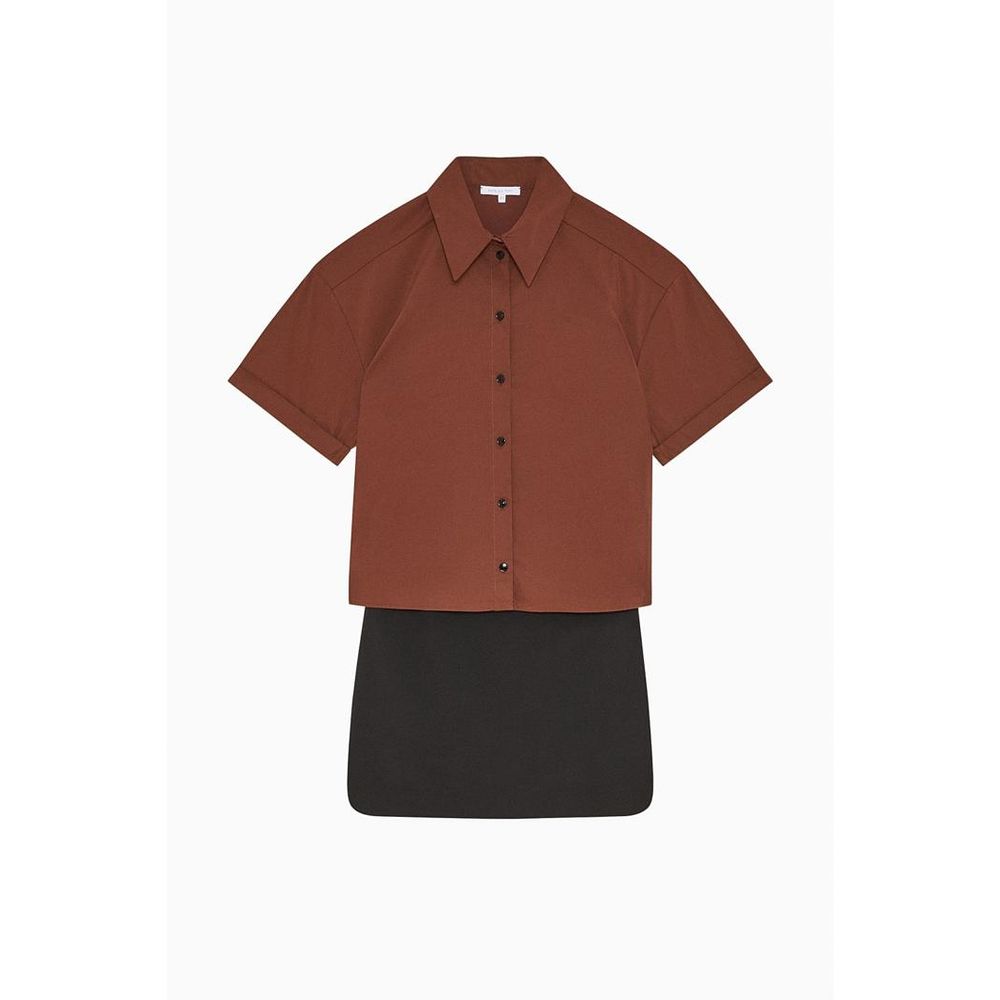 Patrizia Pepe Bicolor Polyester Shortsleeve Shirt