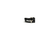 Alexander McQueen Black Calf Leather Bos Taurus Bracelet