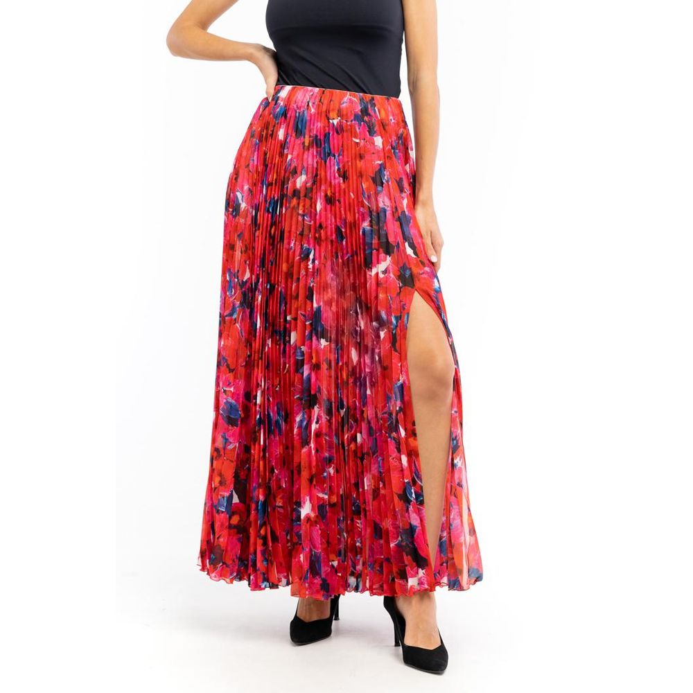 Patrizia Pepe Red Polyester Long Skirt