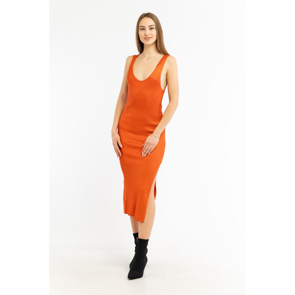 Patrizia Pepe Orange Viscose Casual Dress