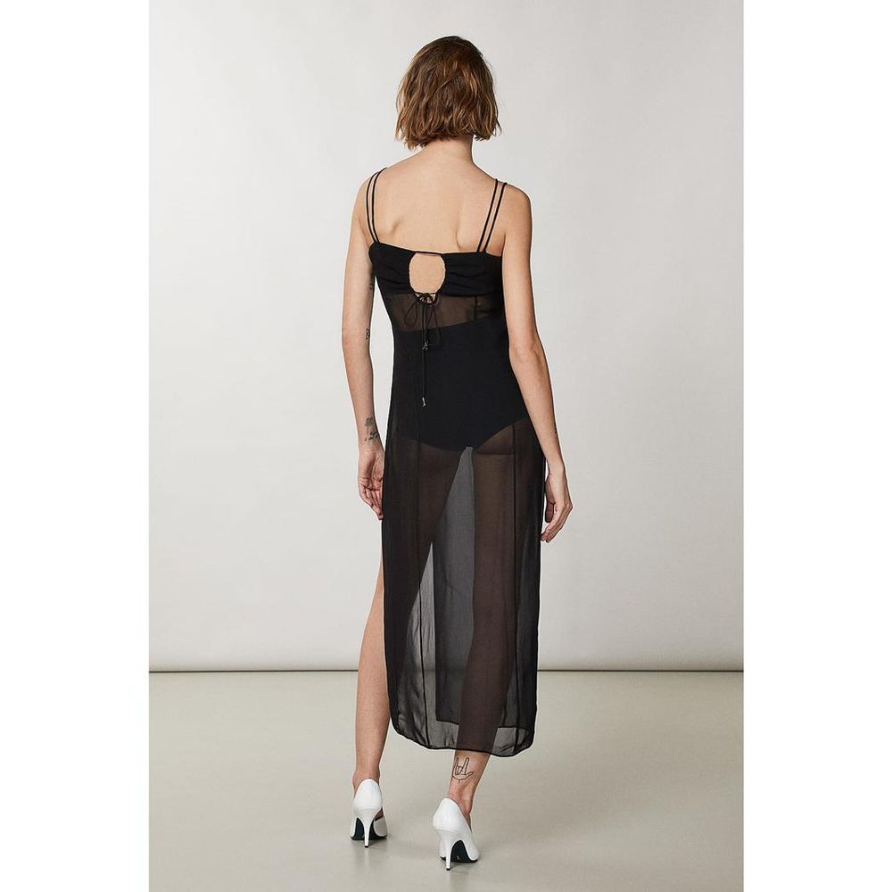 Patrizia Pepe Black Viscose Cocktail Dress