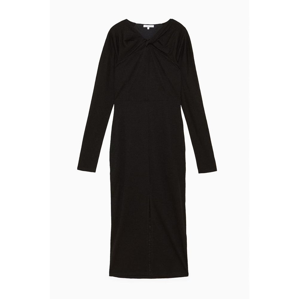 Patrizia Pepe Black Wool Casual Dress