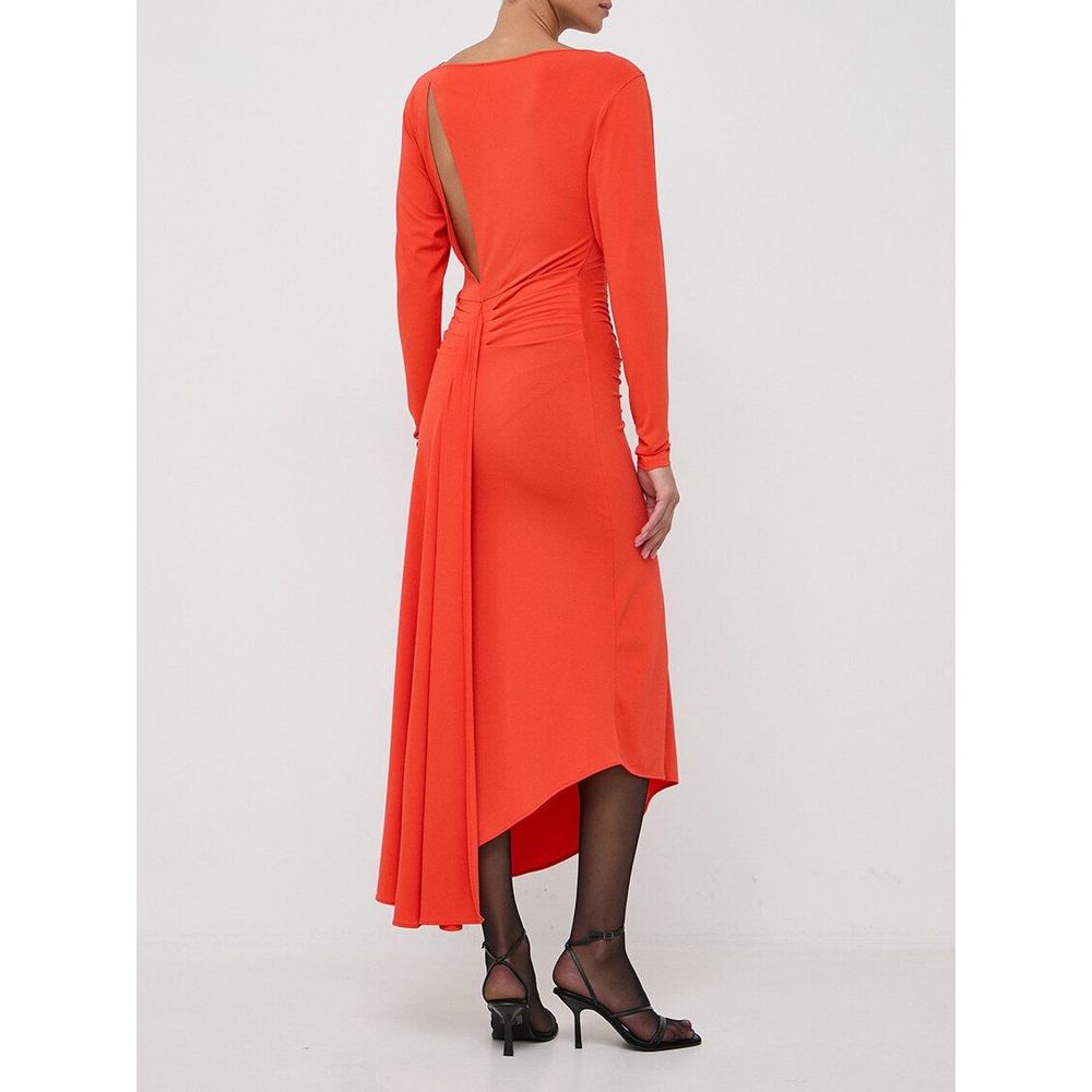 Patrizia Pepe Orange Acetate Casual Dress