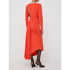 Patrizia Pepe Orange Acetate Casual Dress