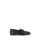 Prada Black Calf Leather Bos Taurus Slip-On Loafers