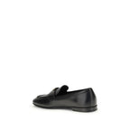 Prada Black Calf Leather Bos Taurus Slip-On Loafers