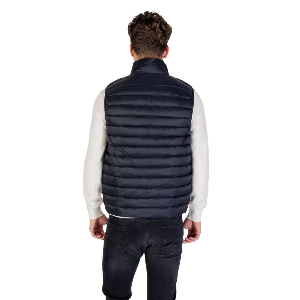 Armani Exchange Blue Polyamide Sleveless Jacket