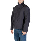 Armani Exchange Blue Polyester Full-Length Jacket