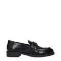 Prada Black Leather Slip-On Loafers