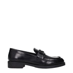 Prada Black Leather Slip-On Loafers