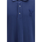 Ami Paris Blue Cotton Polo Shirt