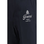 Gucci Blue Cotton Casual Pants