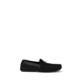 Dolce & Gabbana Black Calf Leather Bos Taurus Slip-On Loafers