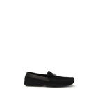 Dolce & Gabbana Black Calf Leather Bos Taurus Slip-On Loafers