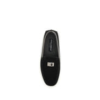 Dolce & Gabbana Black Calf Leather Bos Taurus Slip-On Loafers