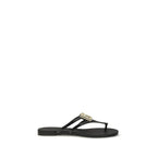 Dolce & Gabbana Black Rubber Strap-On Sandals