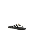 Dolce & Gabbana Black Rubber Strap-On Sandals