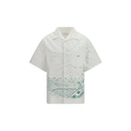 Prada White Cotton Pattern Shirt