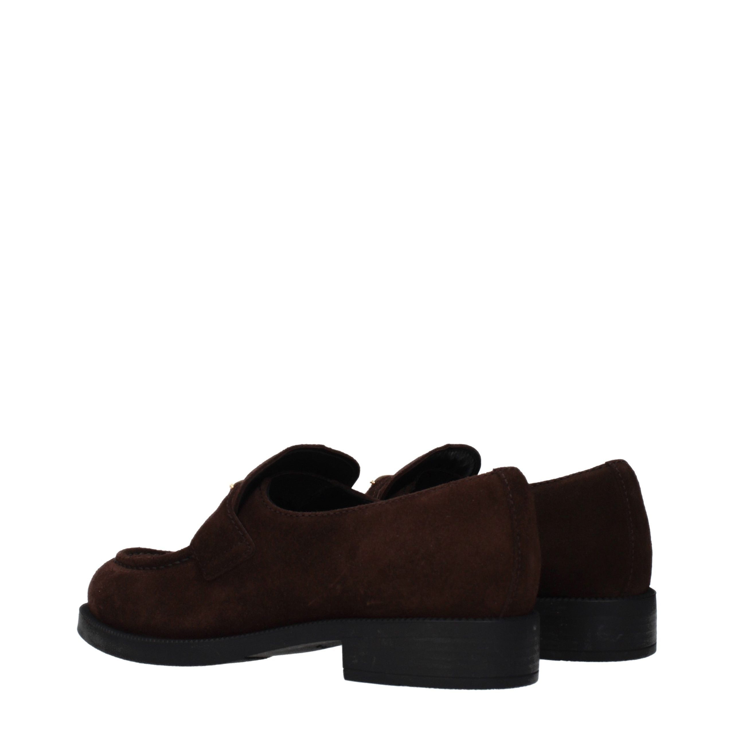 Prada Brown Leather Slip-On Loafers